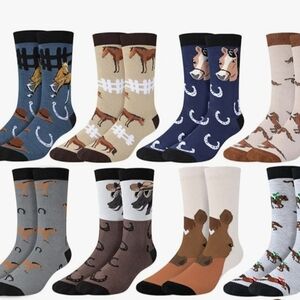 Eight Horse Socks Equestrian New In Package Men's Sz 7 To 11 Kentucky Derby Day
